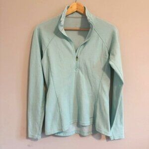 Patagonia Half Zip Up Sweater Woman's Medium Mint Green Active Outdoor Layering